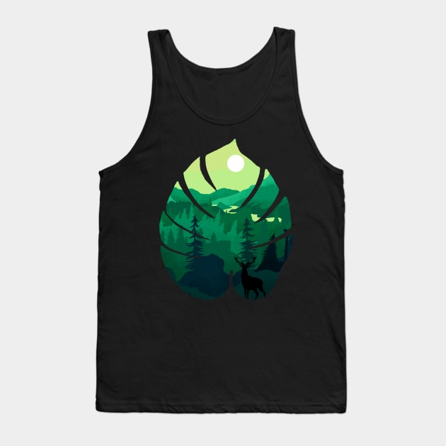 green florest Tank Top by Eoli Studio